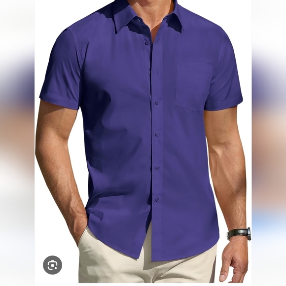 Topman Purple Casual Button Down Shirt - Size M NWT - Picture 1 of 7
